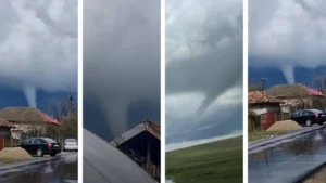 Imagini apocaliptice în România! O tornadă uriașă a măturat un județ întreg: vârtejul a fost filmat de localnici