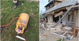 Explozie violentă într-o gospodărie. Două persoane au ajuns de urgență la spital