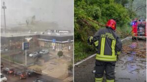 Prăpăd în Italia! Tornade și grindină uriașă într-o regiune plină de români. Pompierii au intervenit de sute de ori