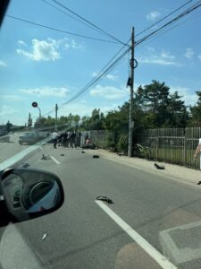 Accident violent în Pitești! Doi polițiști, spulberați de o mașină în timp ce erau în timpul liber