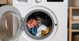 Trucul genial cu șervețelul umed în mașina de spălat! De ce să-l pui în tambur înainte de a porni programul