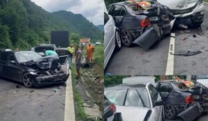 Haos pe Valea Oltului. Accident în lanț pe DN7 și restricții prelungite