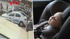Clipe de coșmar în Alba Iulia: un bebeluș a rămas blocat într-o mașină la 30°C. Cum a fost salvat de un jandarm