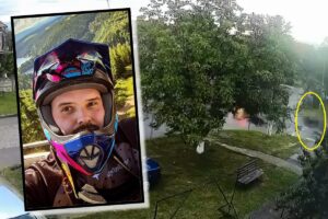 Imagini dureroase cu momentul impactului violent! O tânără de 21 de ani a spulberat un motociclist în trafic