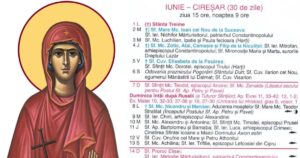 Ce sărbătoare este în Calendarul ortodox pe 13 iunie 2026
